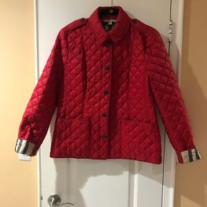 Burberry pleated coat- RED- Large